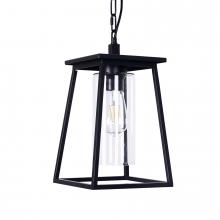 Lit Up Lighting LIT50130BK-CL - 12.5" Aluminium Die cast 1x60w chain hung pendant With inner clear glass